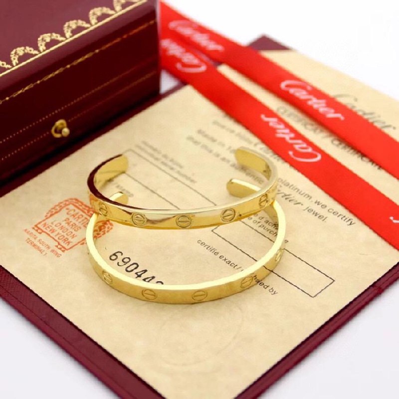 Cartier Screw Open-Cuff Bangle - Gold, Silver, Pink