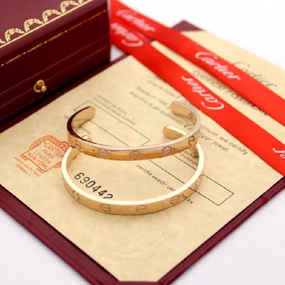 Cartier Screw Open-Cuff Bangle - Gold, Silver, Pink
