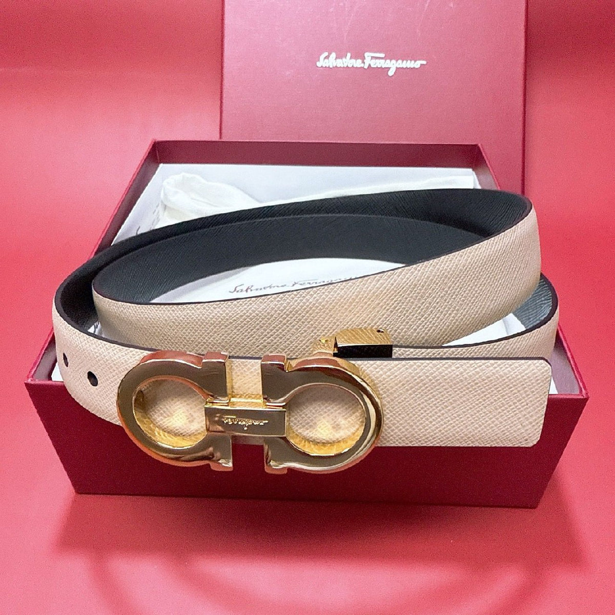 Salvatore Ferragamo Belt - Black, Yellow