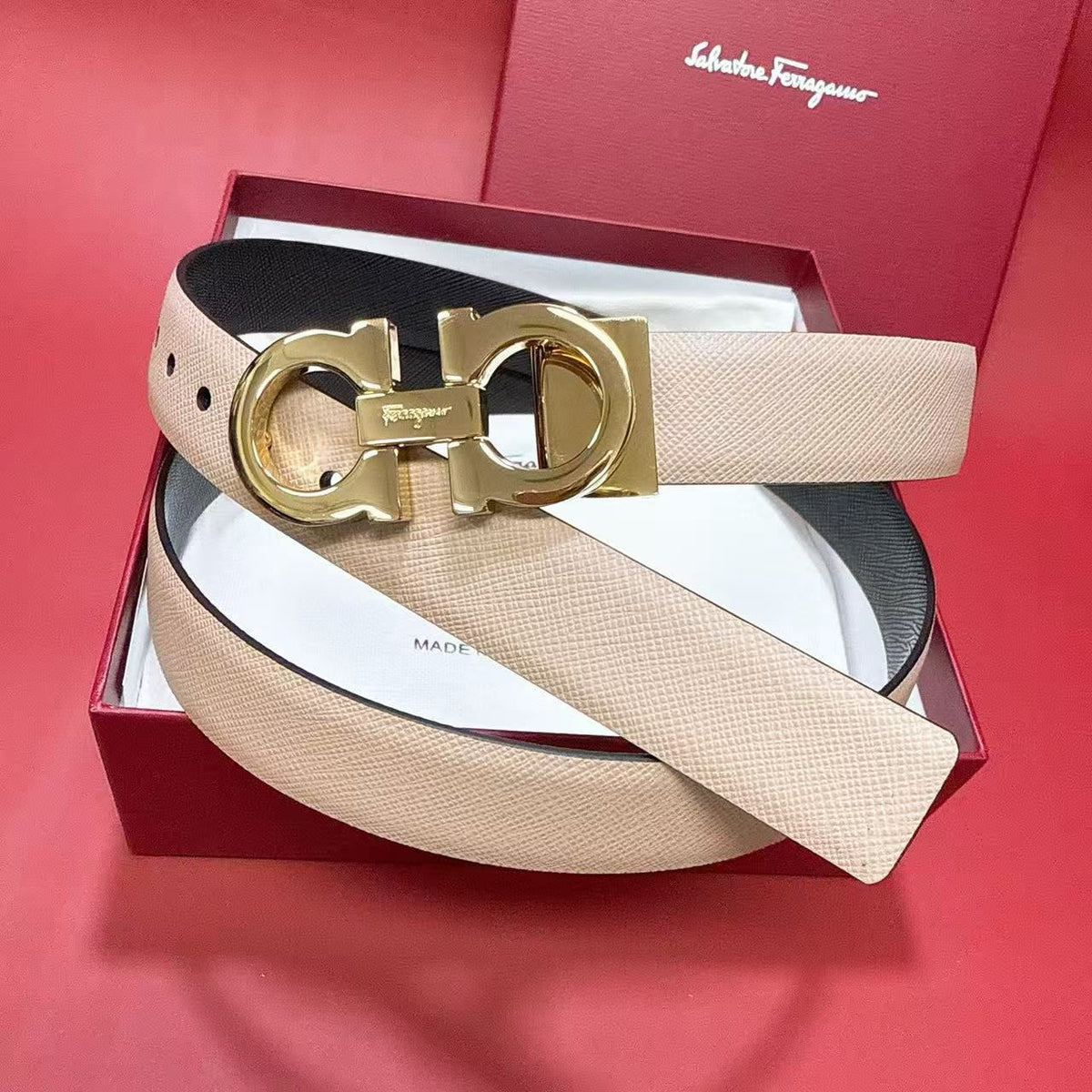 Salvatore Ferragamo Belt - Black, Yellow