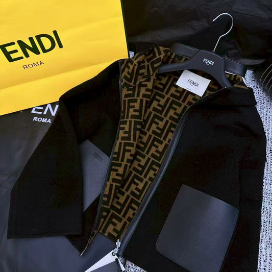 Fendi Monogram Hooded Jacket - Black Monogram