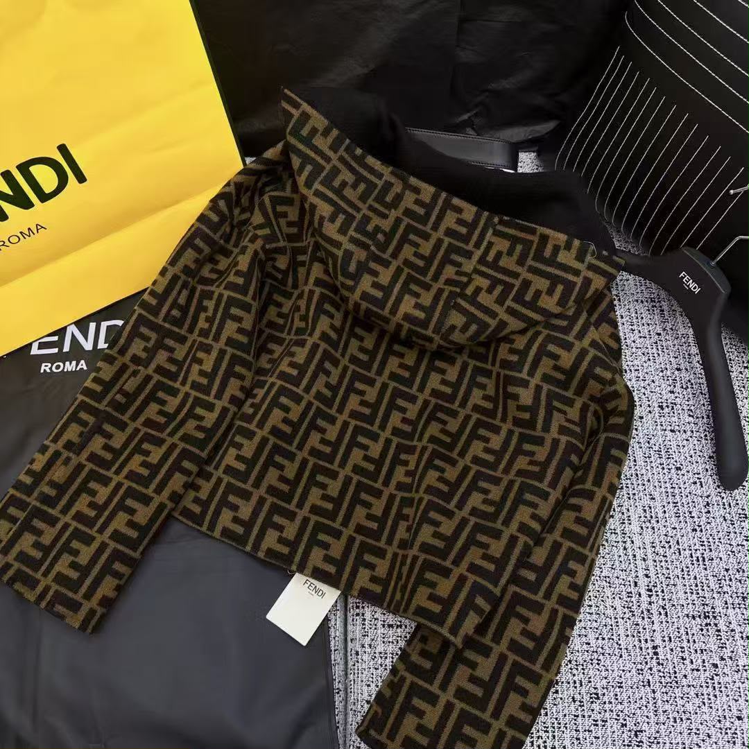Fendi Monogram Hooded Jacket - Black Monogram
