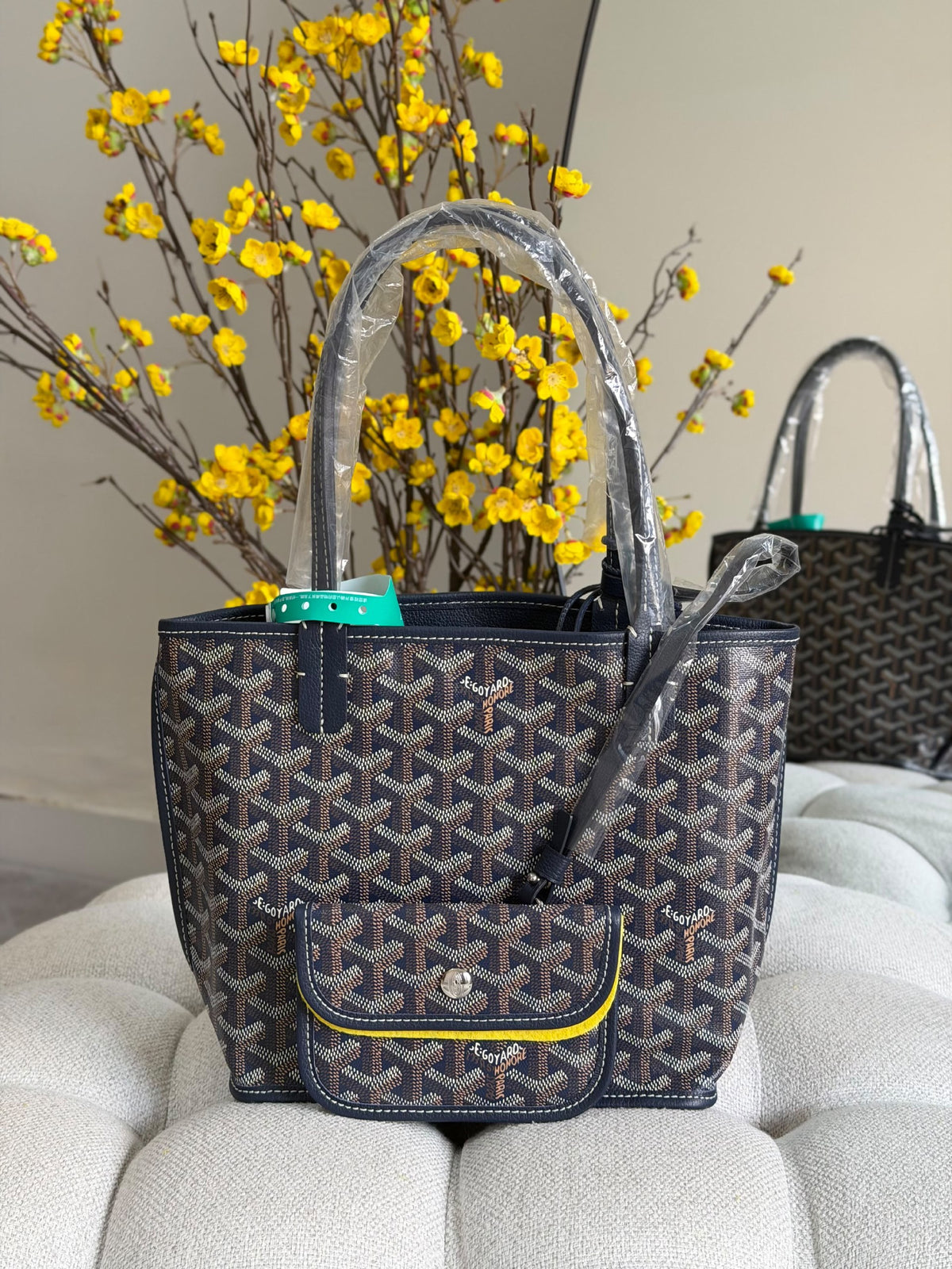 Goyard Pouch Tote Bag - Navy, White, Black, Grey