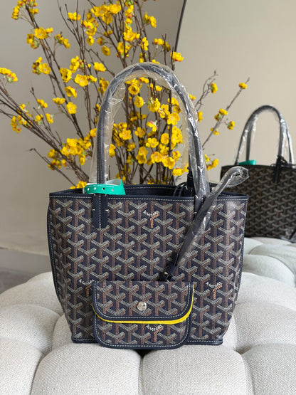 Goyard Pouch Tote Bag - Navy, White, Black, Grey