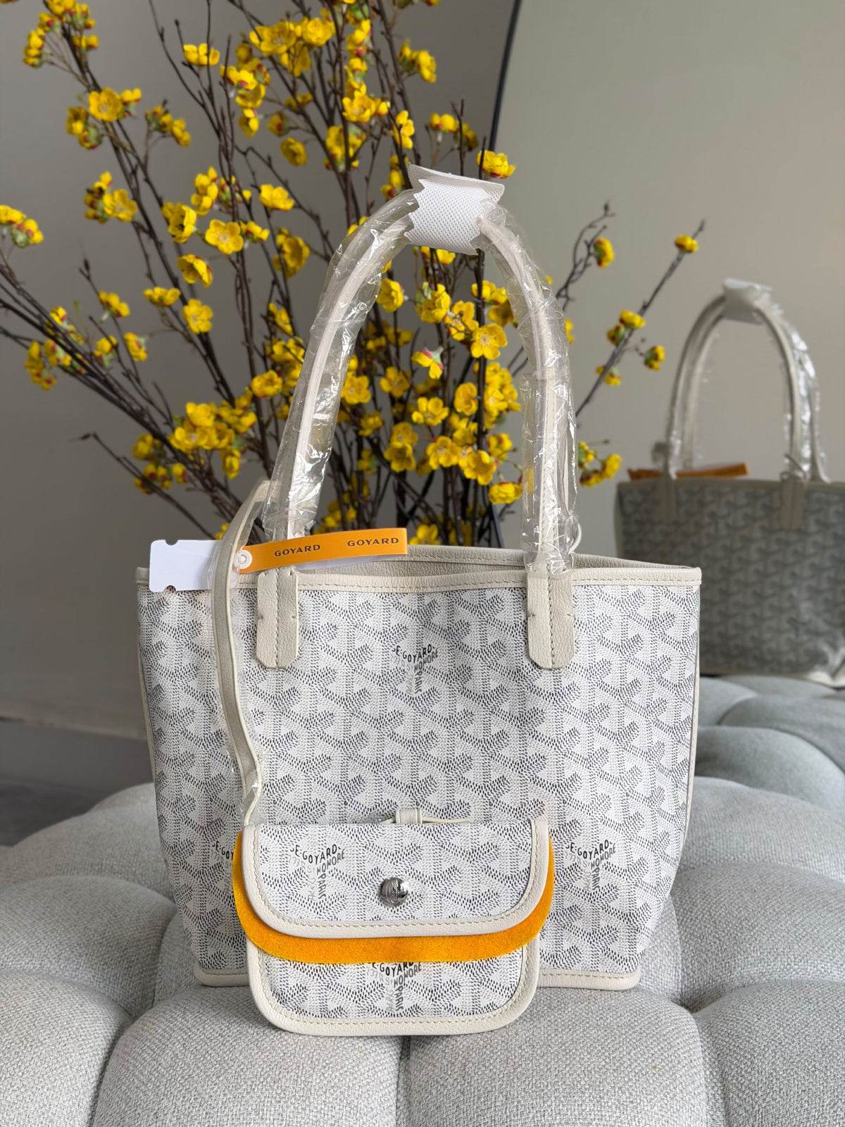 Goyard Pouch Tote Bag - Navy, White, Black, Grey