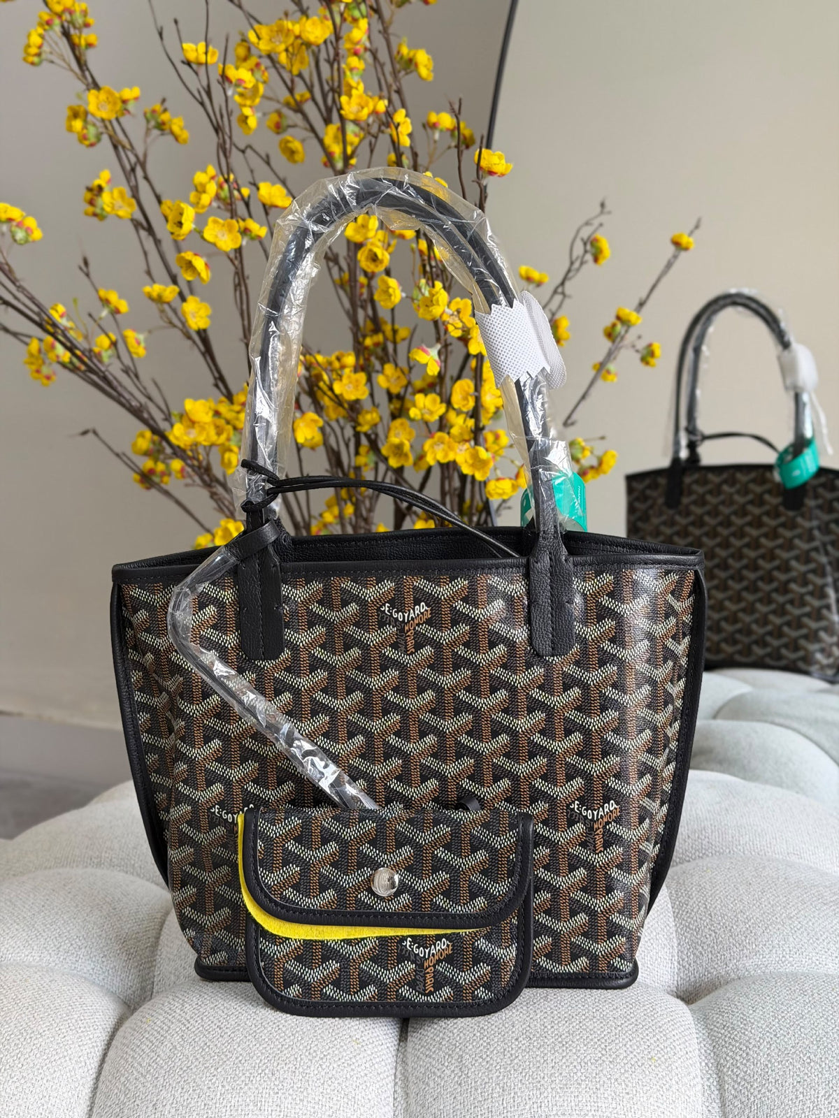 Goyard Pouch Tote Bag - Navy, White, Black, Grey