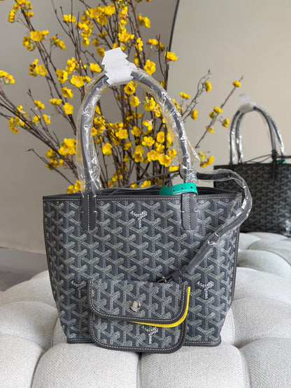 Goyard Pouch Tote Bag - Navy, White, Black, Grey