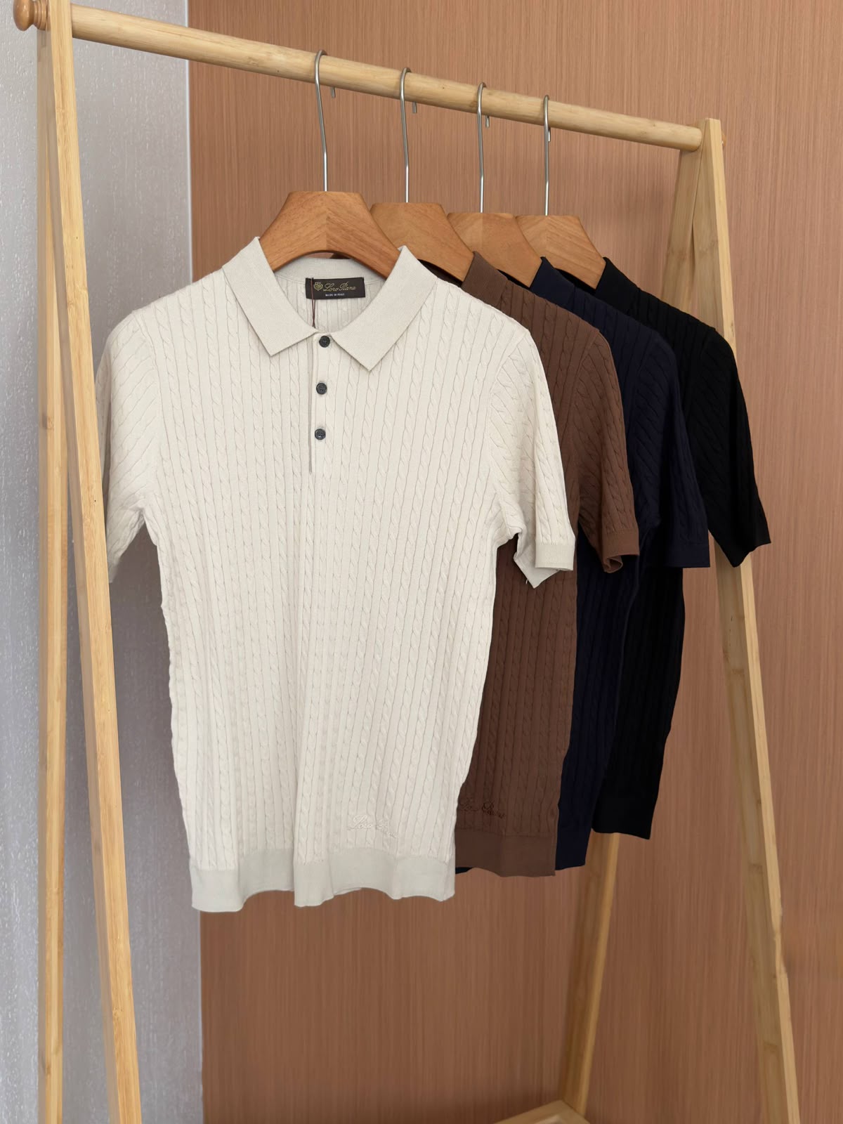 Loro Piana Polo Shirt - White, Brown, Navy, Black