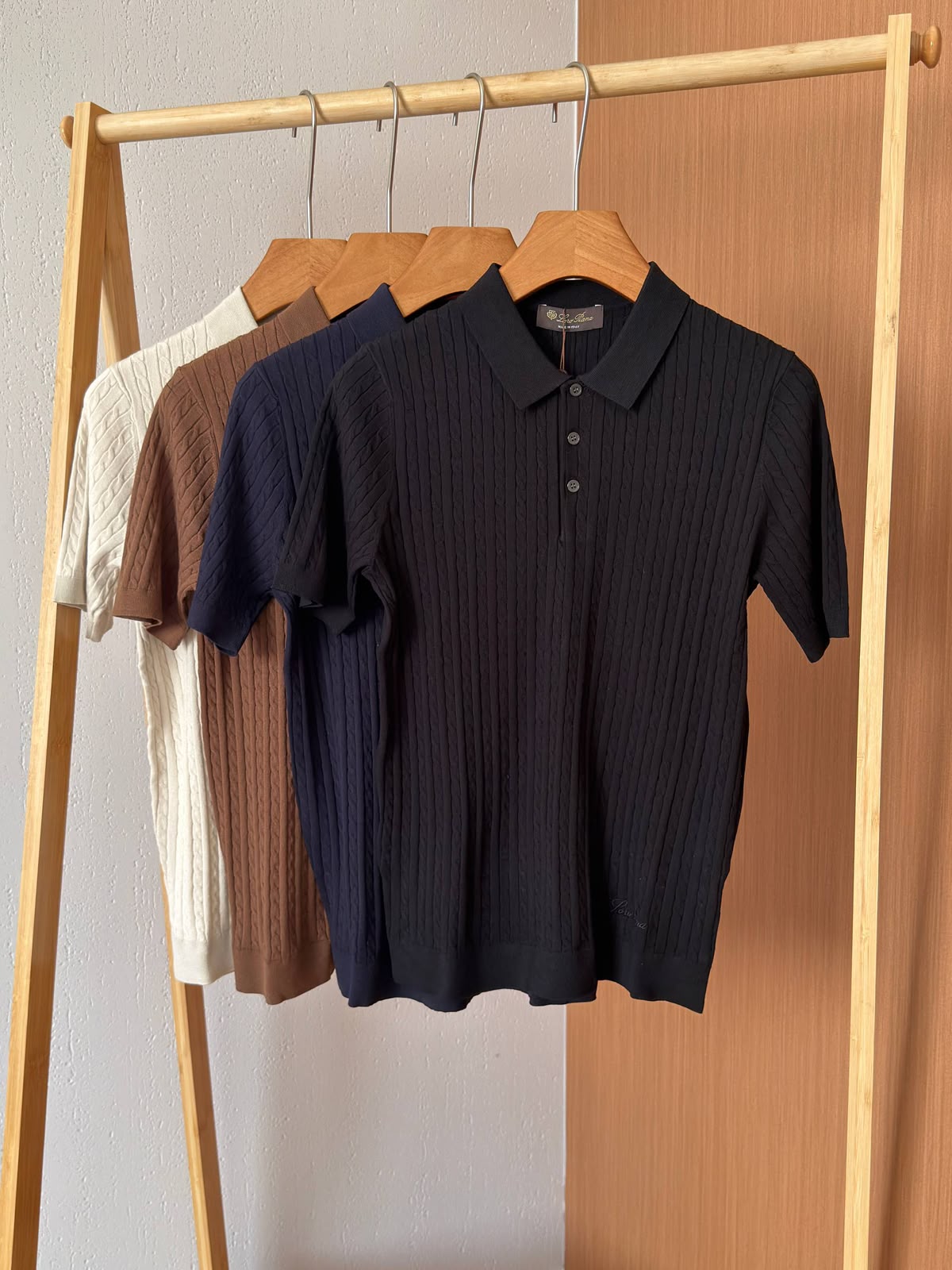 Loro Piana Polo Shirt - White, Brown, Navy, Black