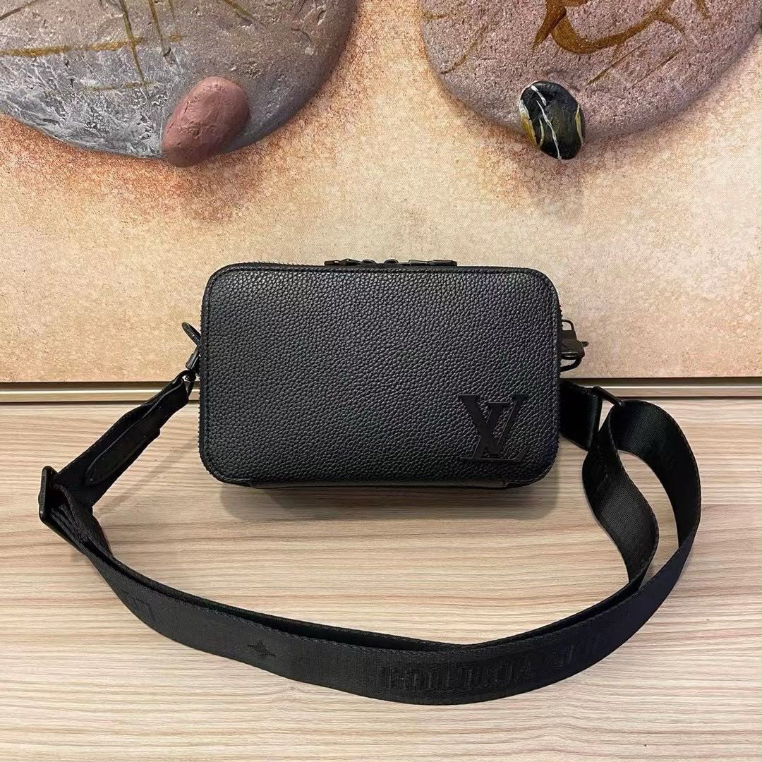 Louis Vuitton Camera Crossbody Bag - Black Embossed