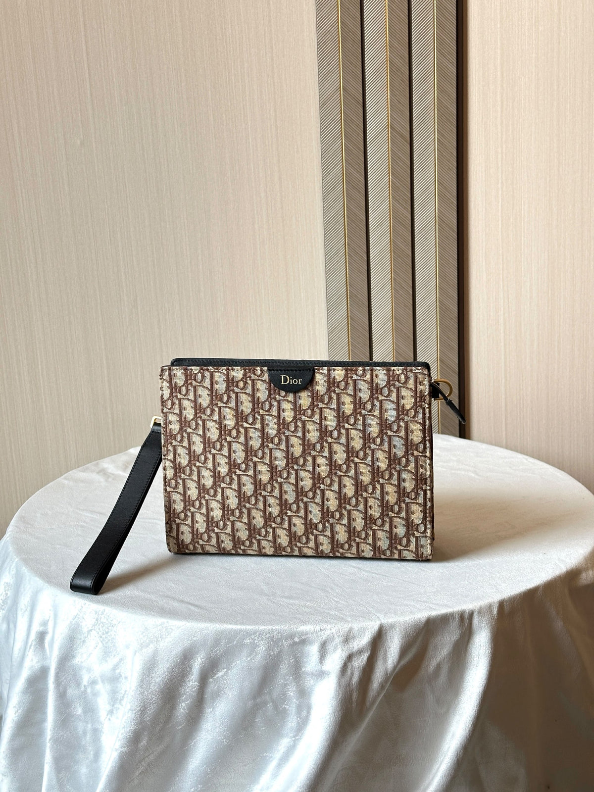 Dior Tab-Front Clutch - Brown