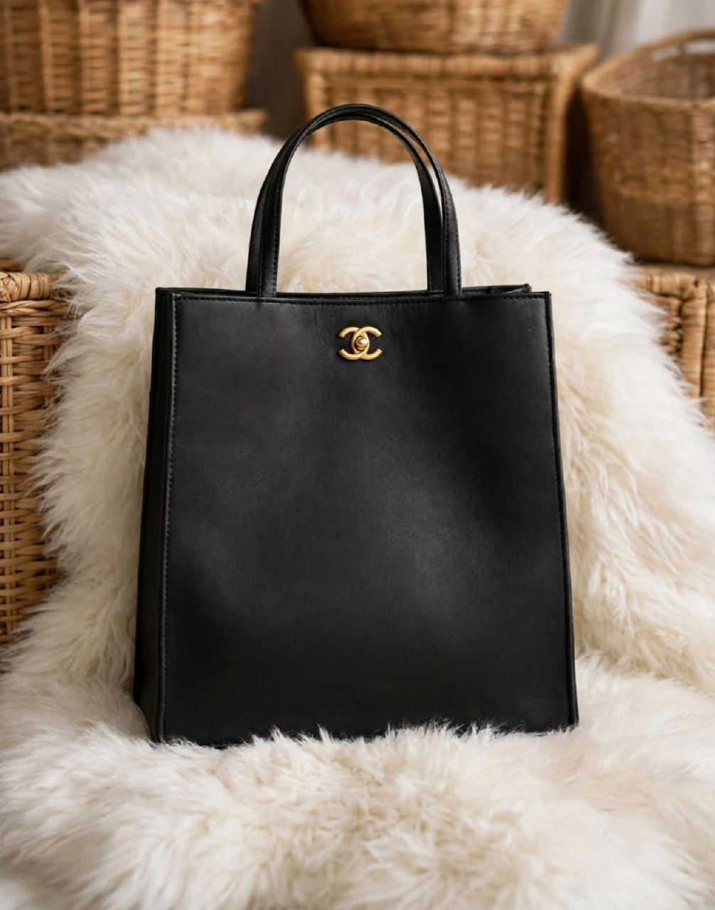 Chanel Tote Bag - Black, Beige