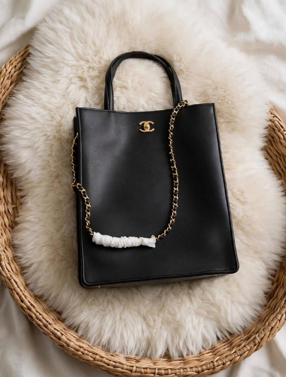 Chanel Tote Bag - Black, Beige