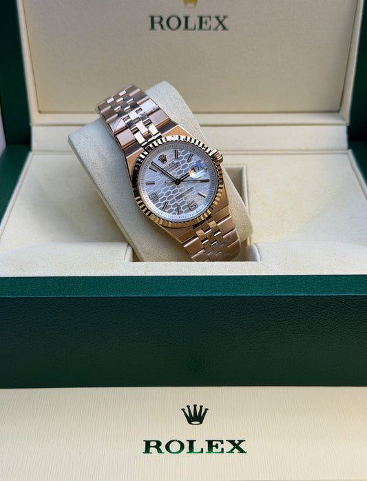 Rolex Watch Textured Dial Jubilee - 