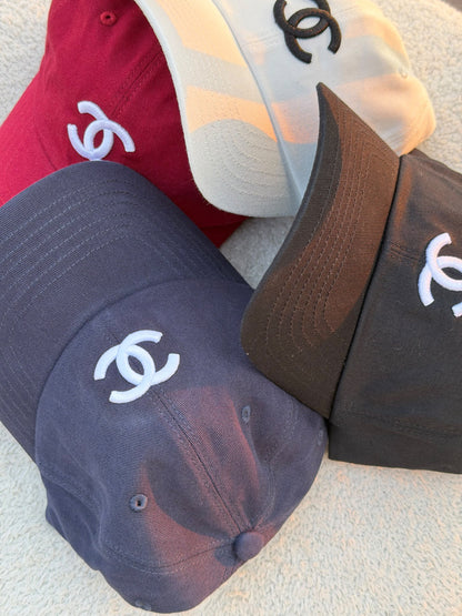 Chanel Cap - Red, White, Navy, Brown, Black