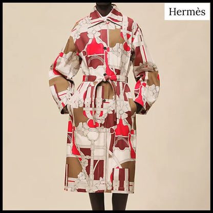 Hermès Belted Trench Coat - Multi