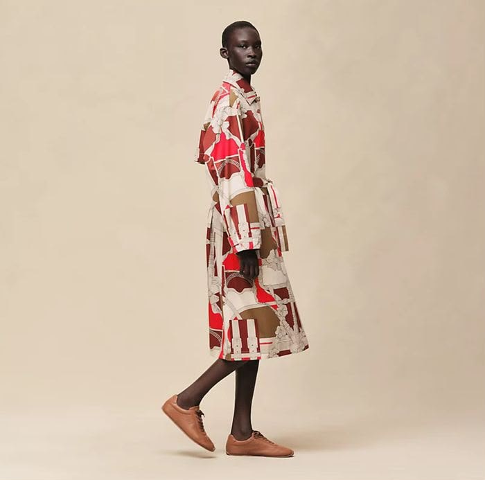 Hermès Belted Trench Coat - Multi