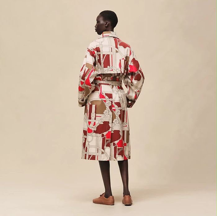 Hermès Belted Trench Coat - Multi