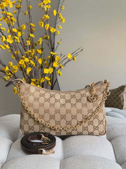 Gucci Hobo Shoulder Bag - Beige