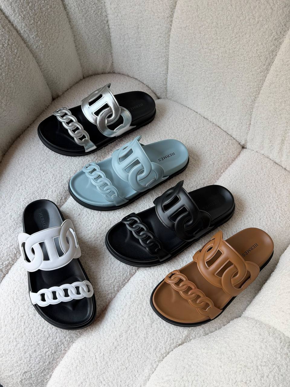 Hermes Slipper - Light Blue