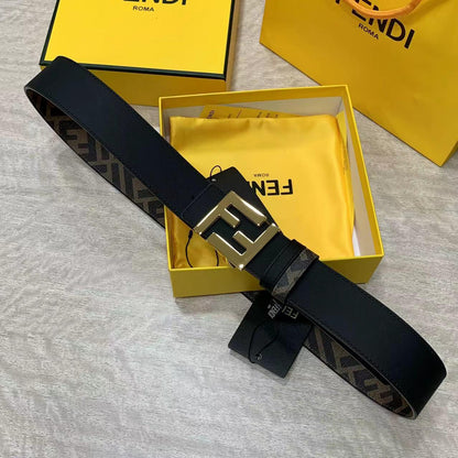 Fendi Logo Buckle Belt - Black