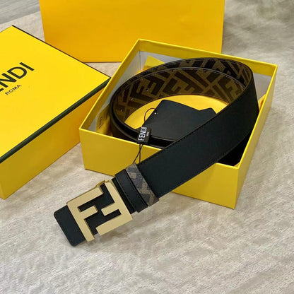 Fendi Logo Buckle Belt - Black
