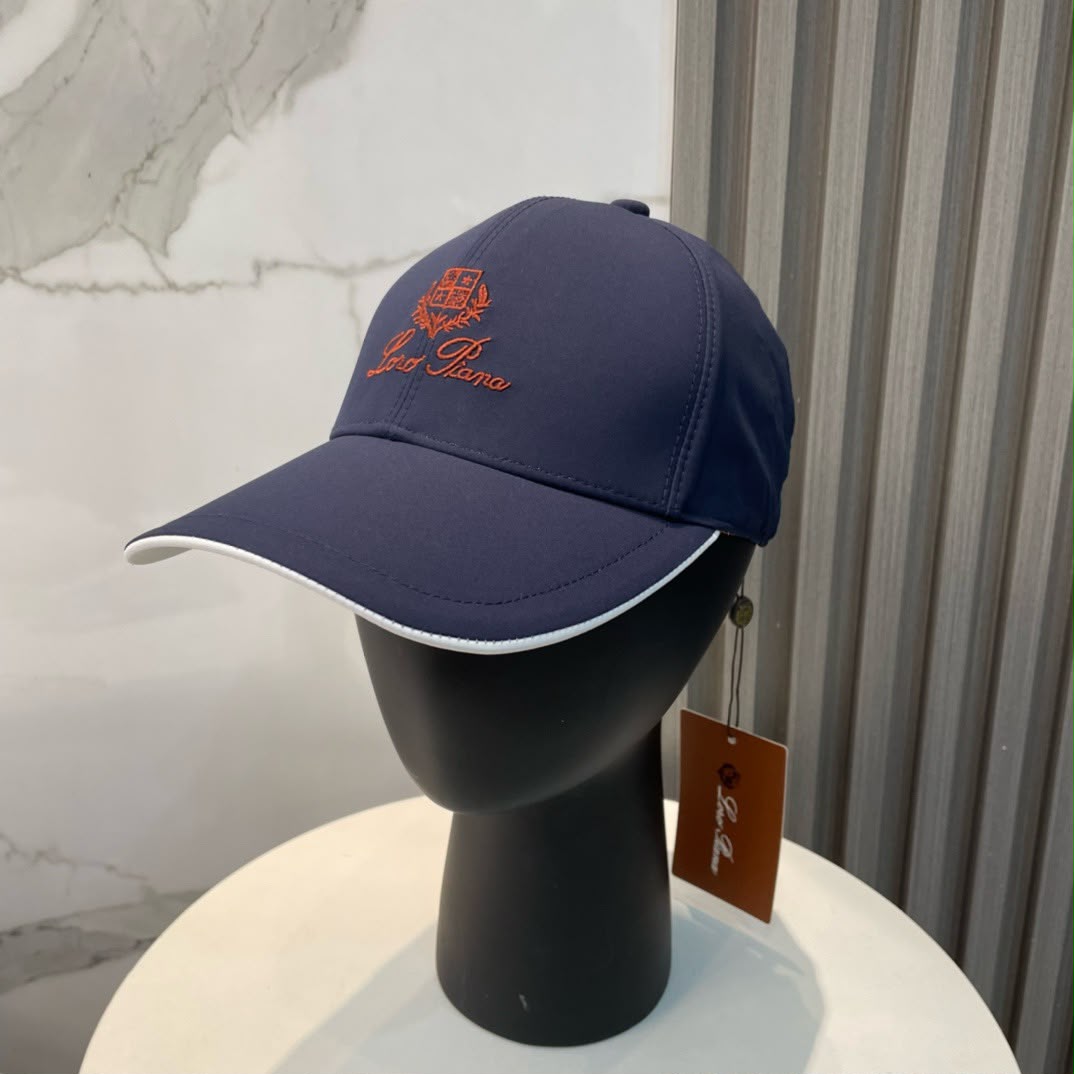 Loro Piana Contrast-Brim Cap - Navy