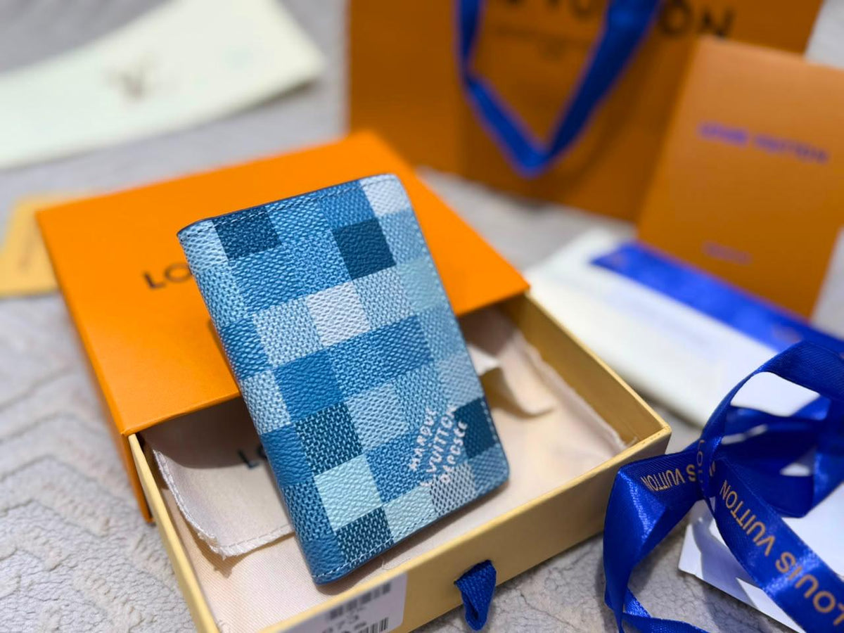 Louis Vuitton Checkerboard Card Holder - Blue