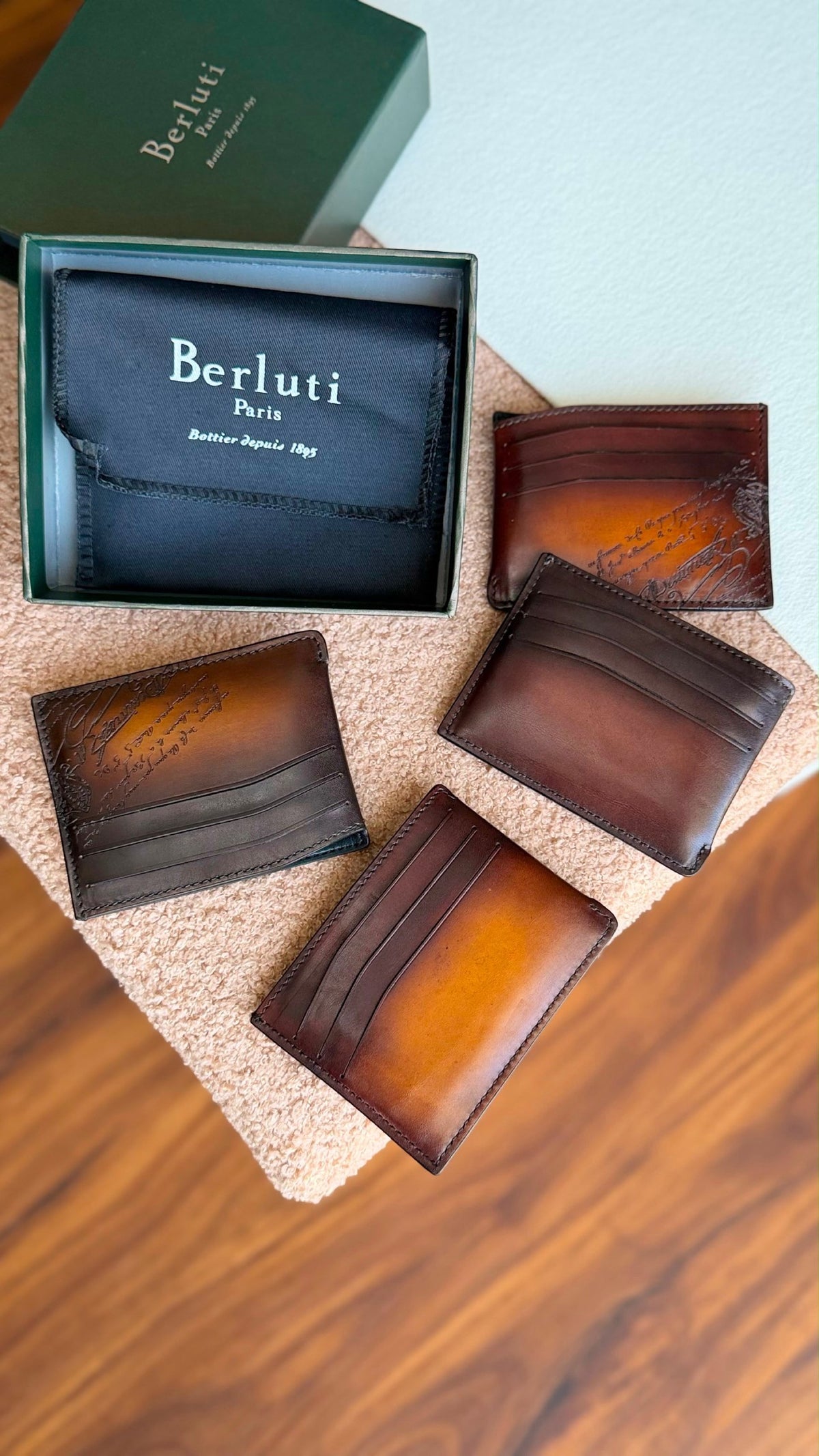 Berluti Card Holder - Brown, Dark Brown