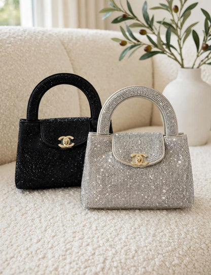 Chanel Top-Handle Flap Handbag - Silver, Black