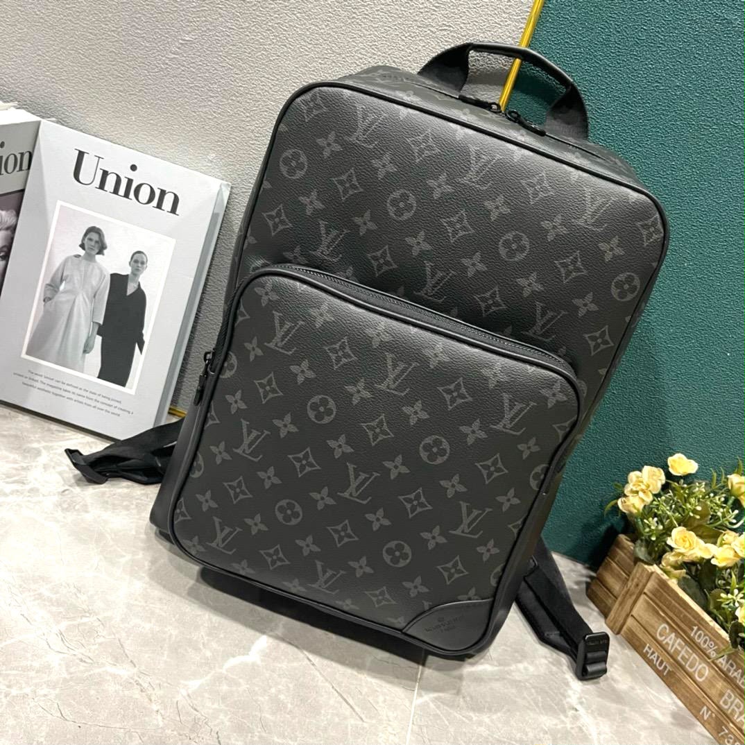 Louis Vuitton Front Zip Backpack - Dark Grey Monogram