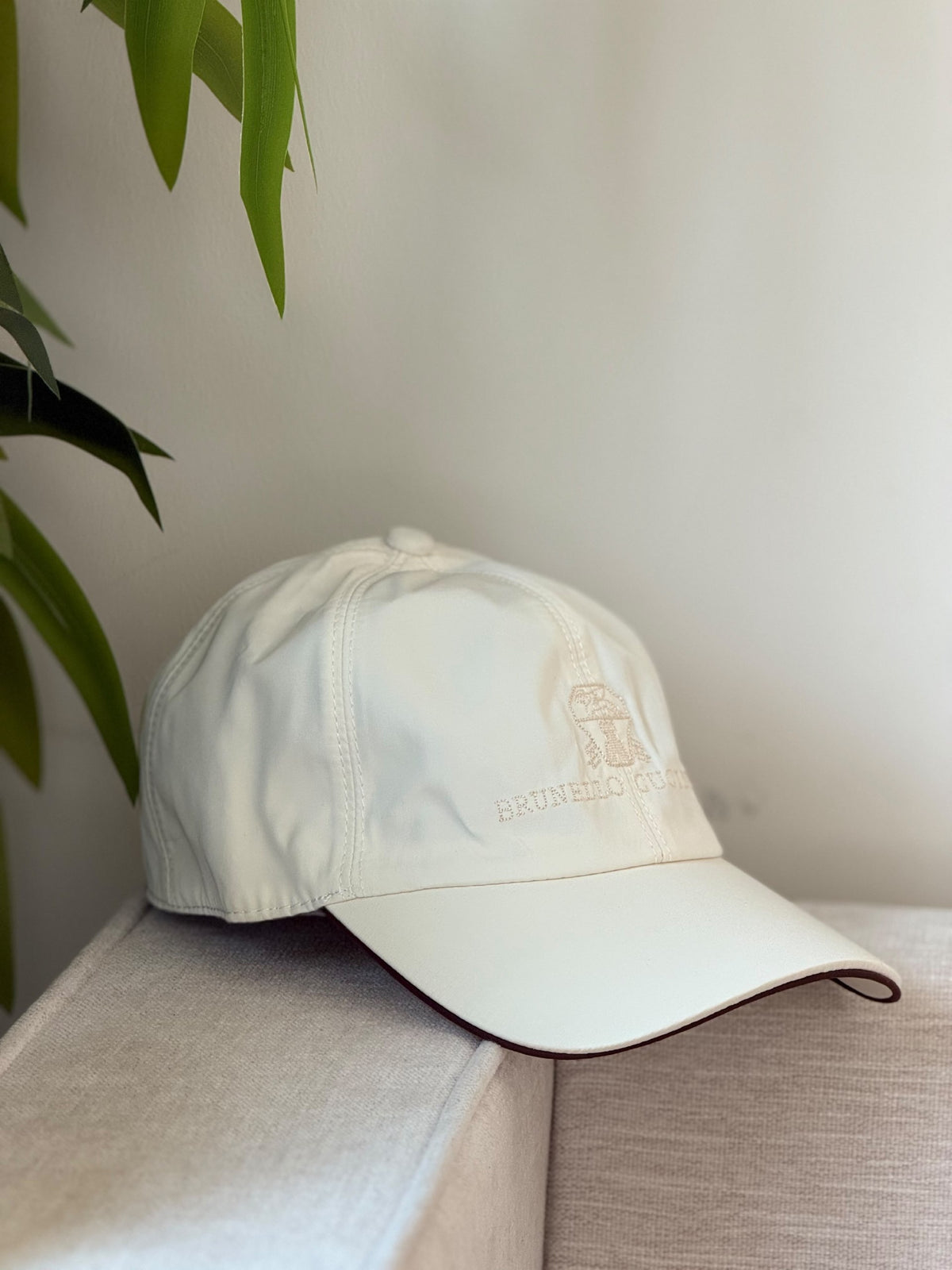 Brunello Cucinelli Embroidered Cap - White