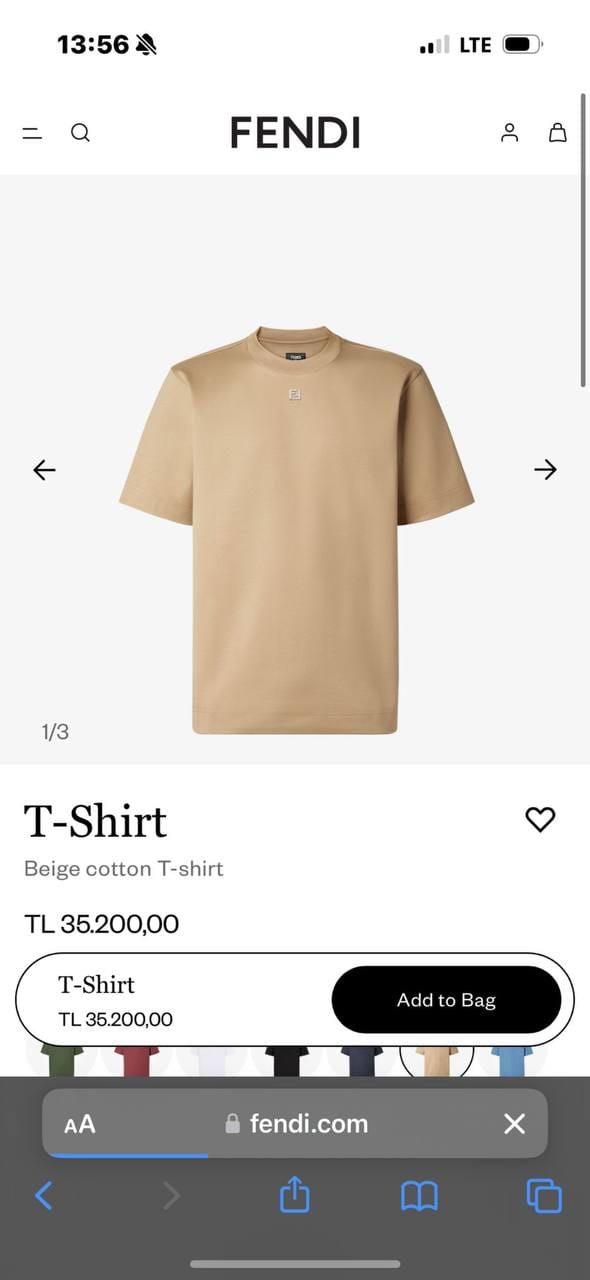 Fendi T-Shirt - Beige, Black, White
