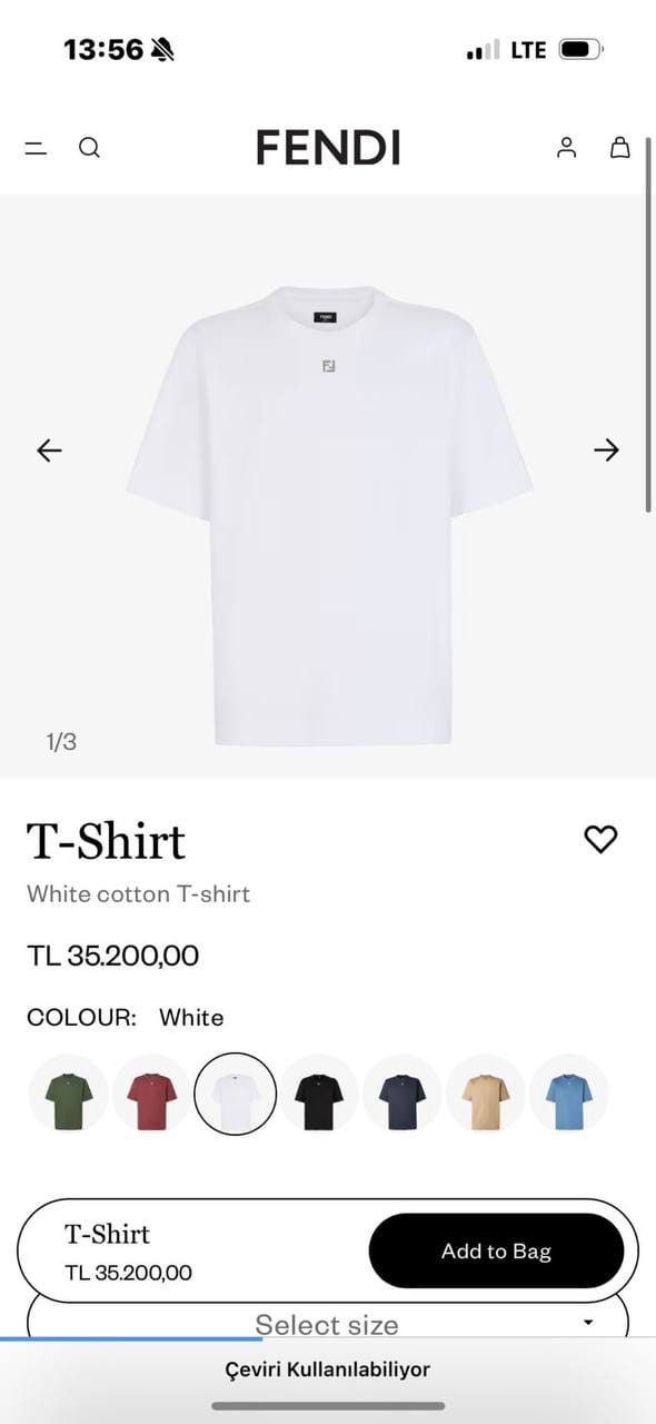 Fendi T-Shirt - Beige, Black, White