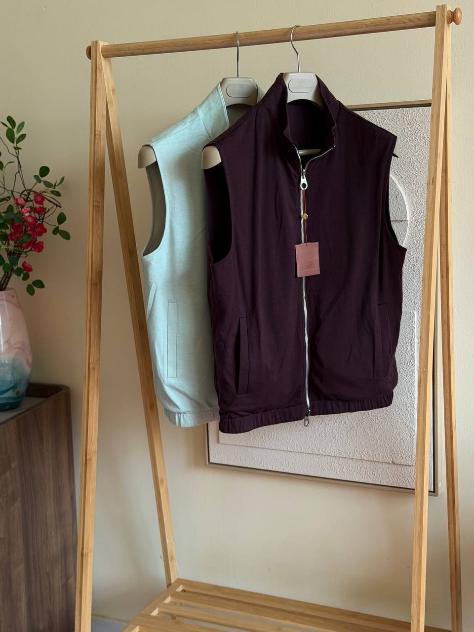 Loro Piana Vest - Green, Burgundy