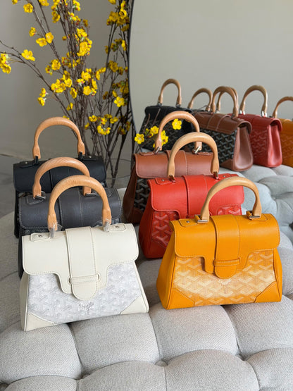 Goyard Handbag - Black, Brown, Dark Grey, Orange, White, Red, Burgundy