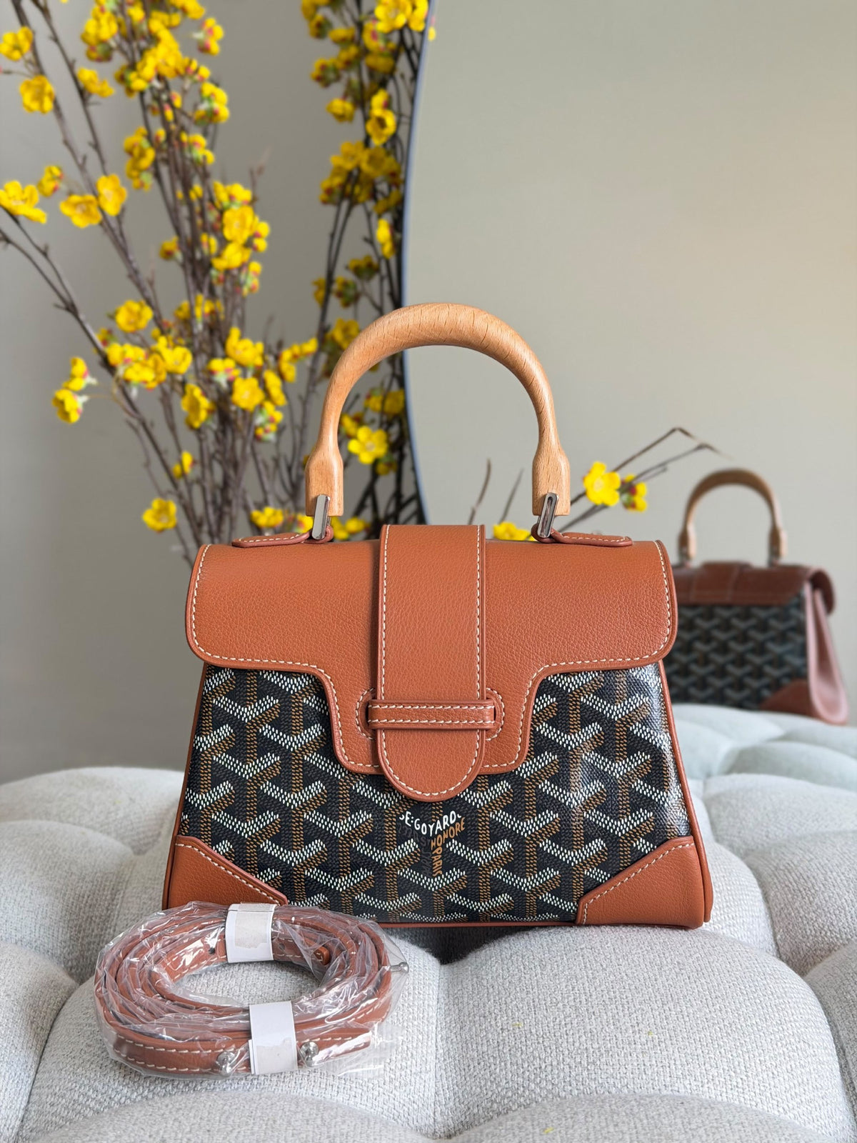 Goyard Handbag - Black, Brown, Dark Grey, Orange, White, Red, Burgundy