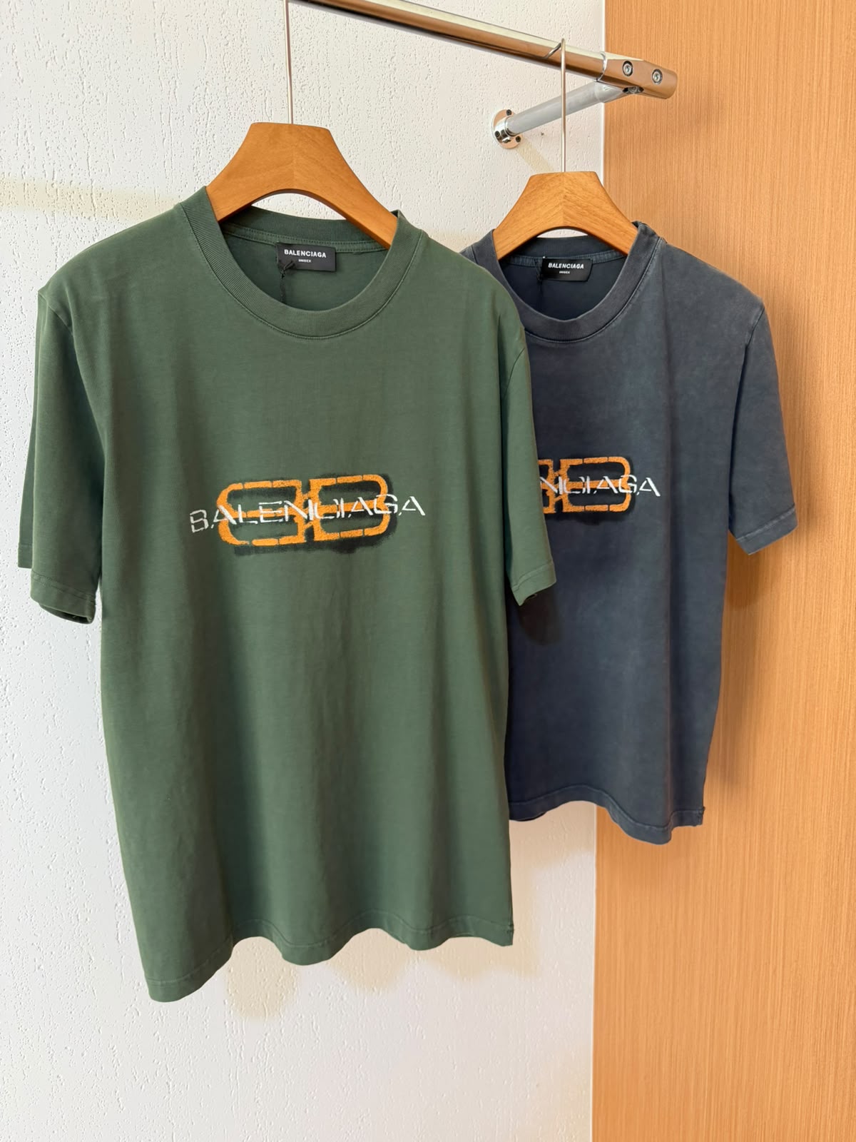 Balenciaga T-Shirt - Green, Dark Grey