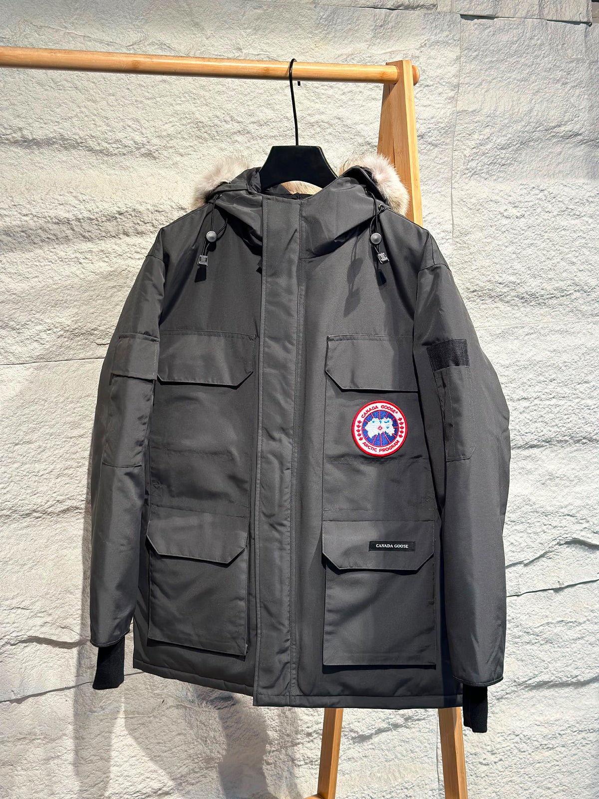 Canada Goose Hooded Jacket - Dark Grey