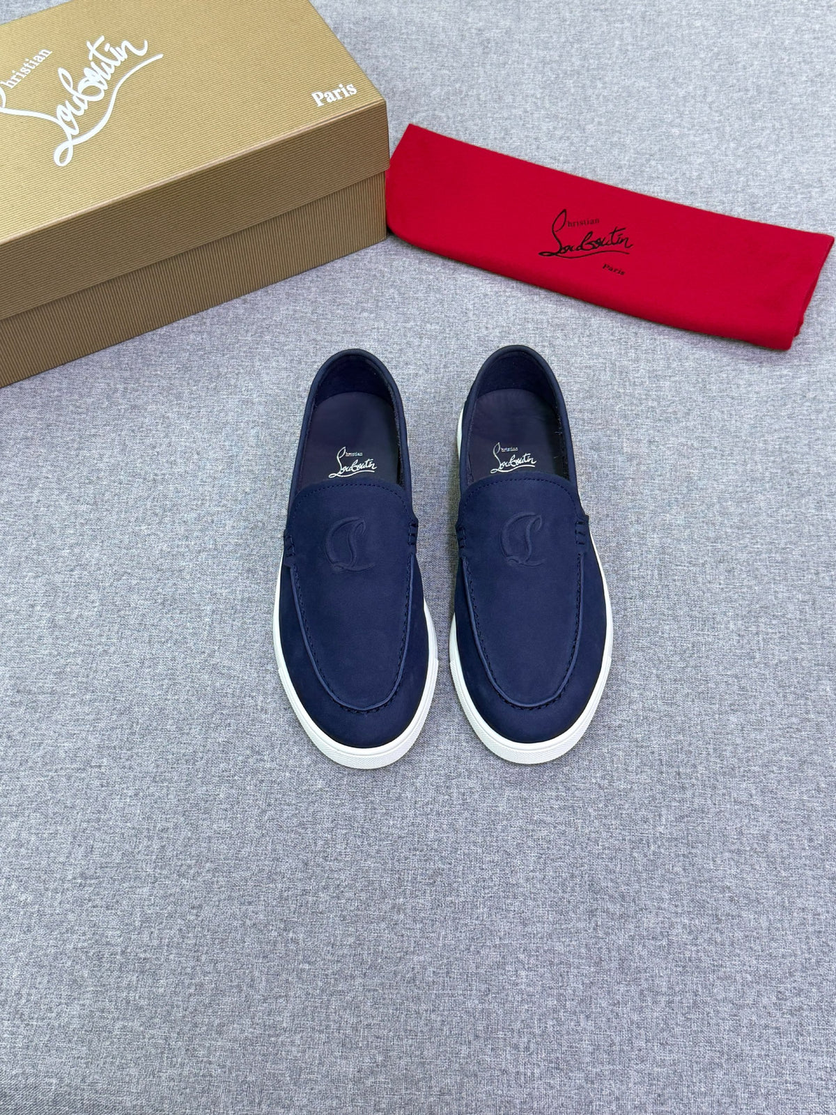 Christian Louboutin Loafers - Navy Suede