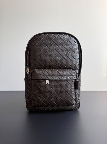 Bottega Veneta Backpack Triangle Hardware - Brown, Black