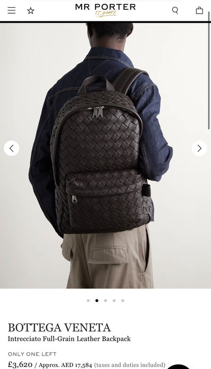 Bottega Veneta Backpack Triangle Hardware - Brown, Black