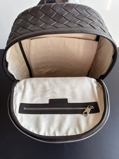 Bottega Veneta Backpack Triangle Hardware - Brown, Black