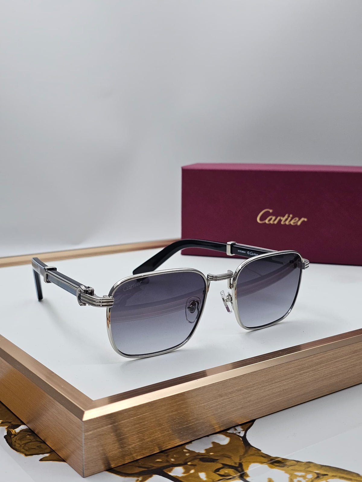 Cartier Sunglasses - Silver & Grey