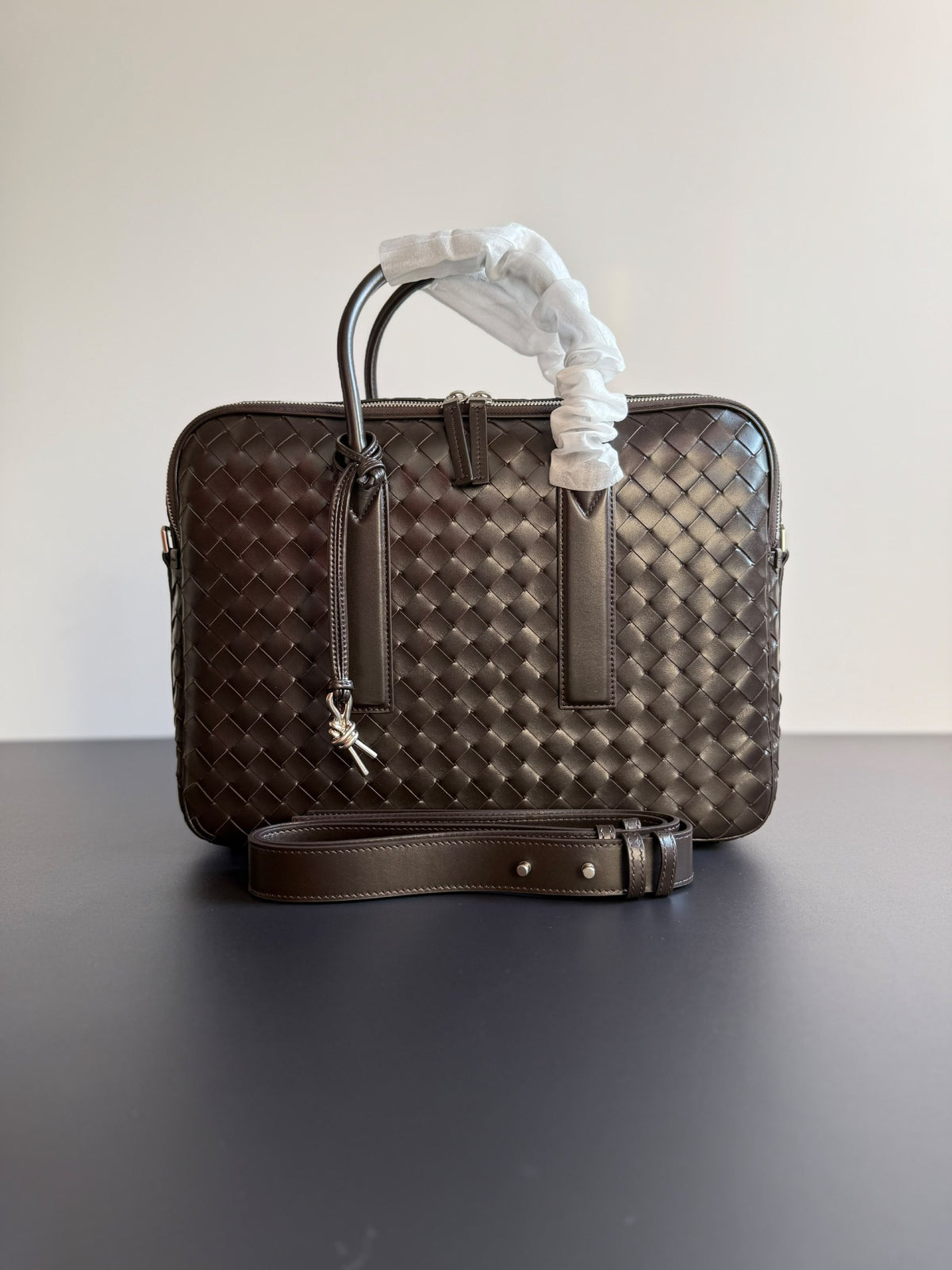 Bottega Veneta Intrecciato Briefcase - Brown