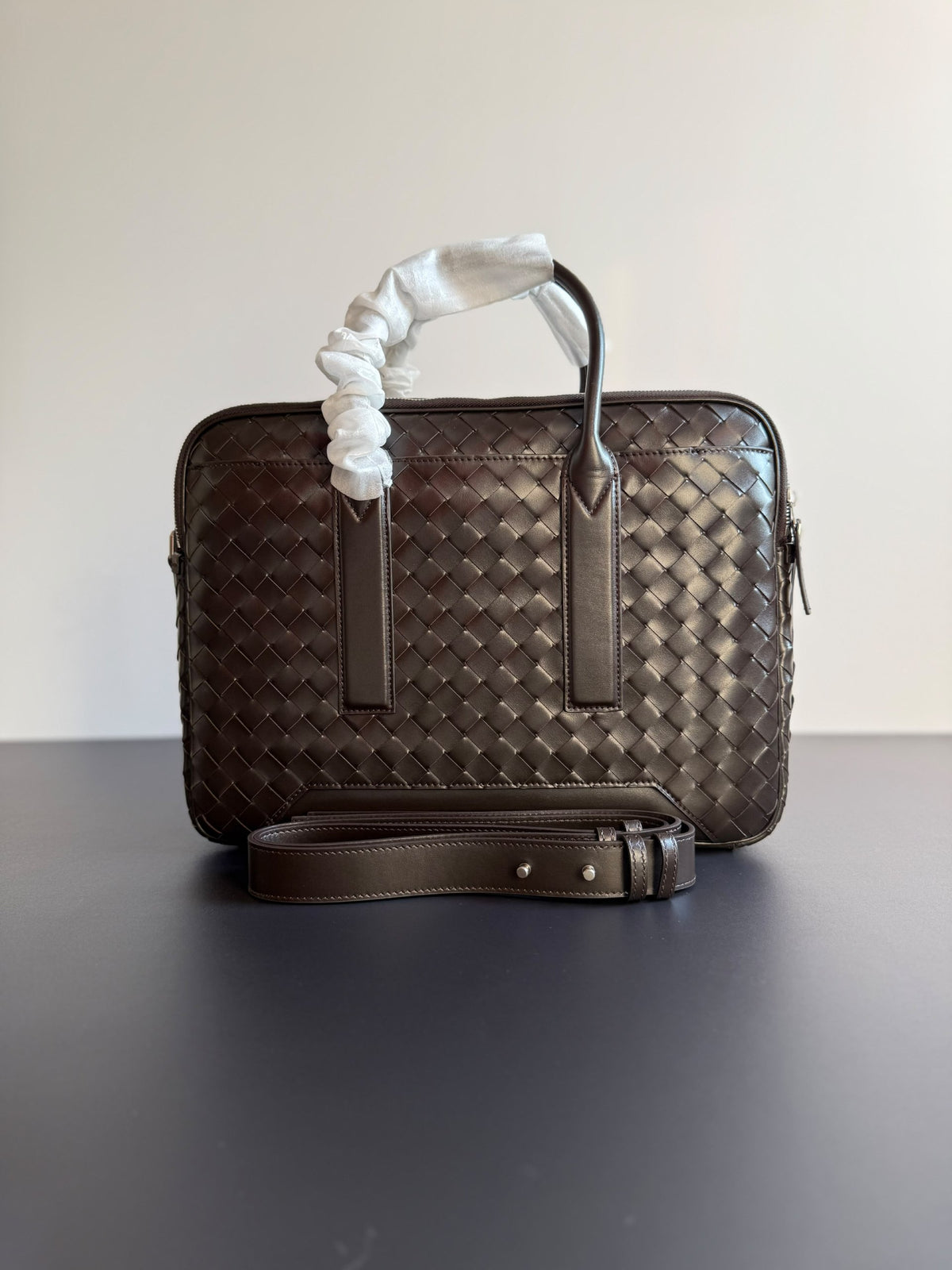 Bottega Veneta Intrecciato Briefcase - Brown