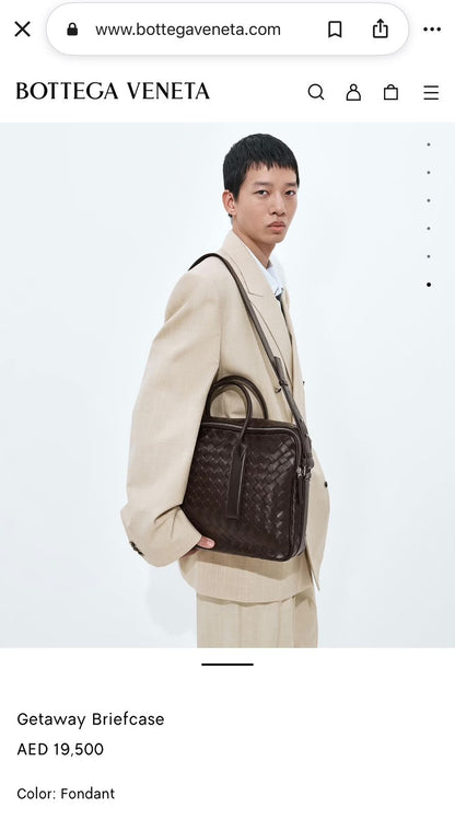 Bottega Veneta Intrecciato Briefcase - Brown