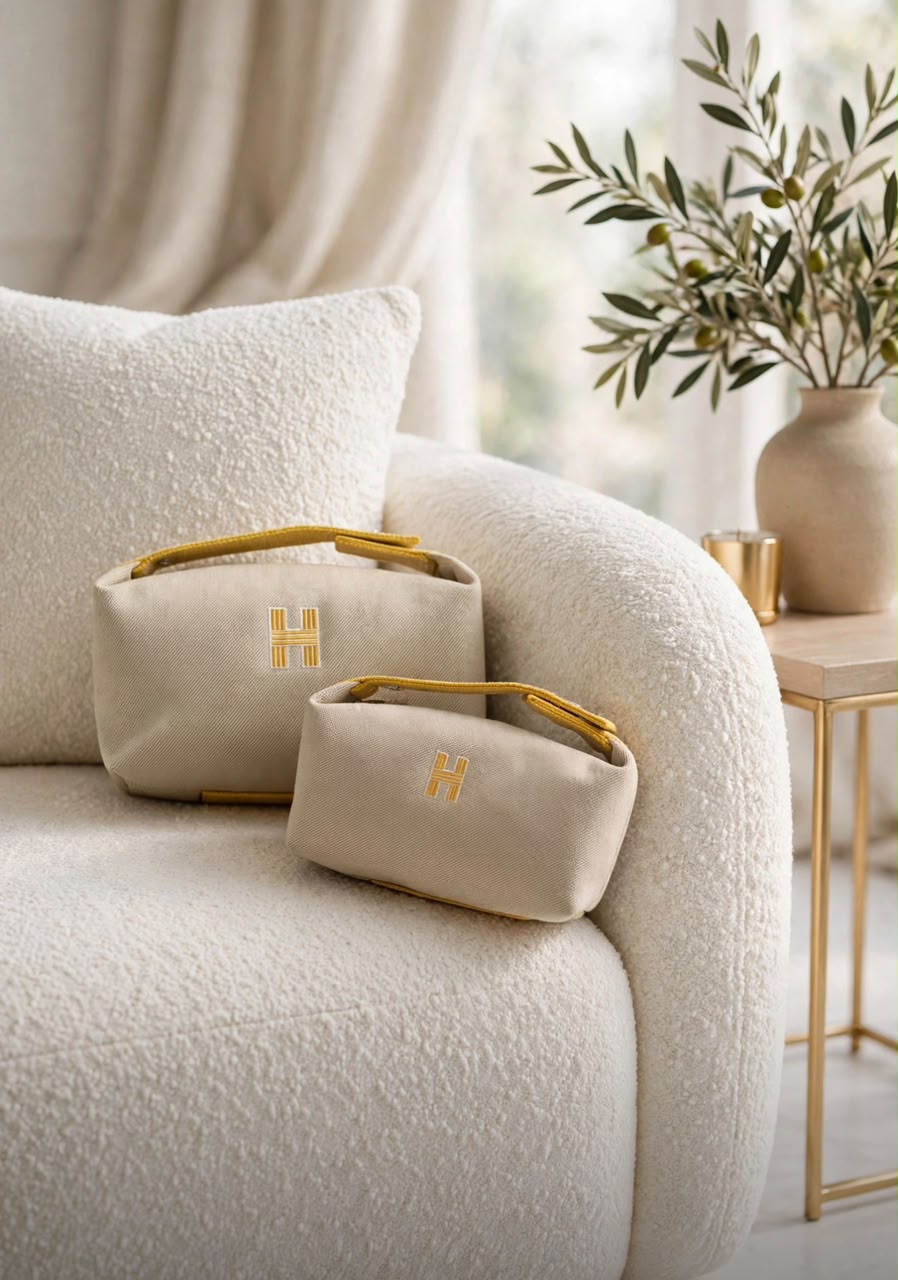 Hermès Makeup Bag - Beige
