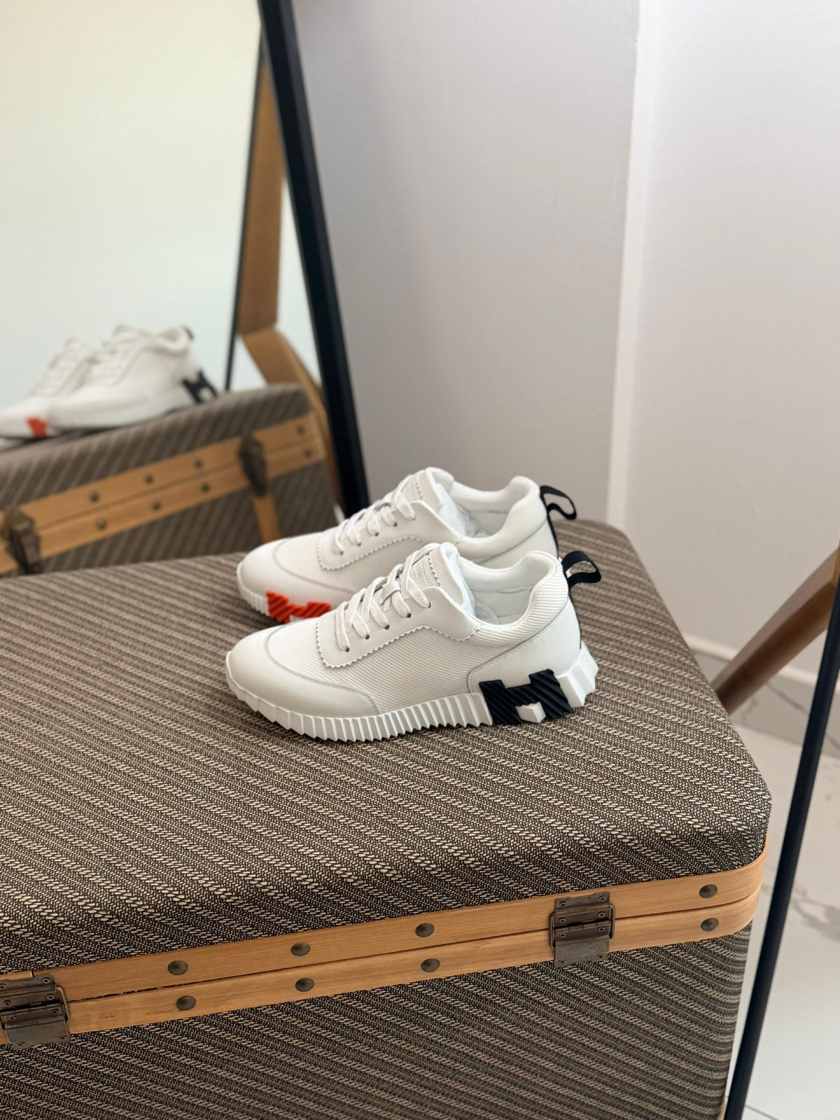 Hermès Bouncing Sneakers - White & Black, White & Red