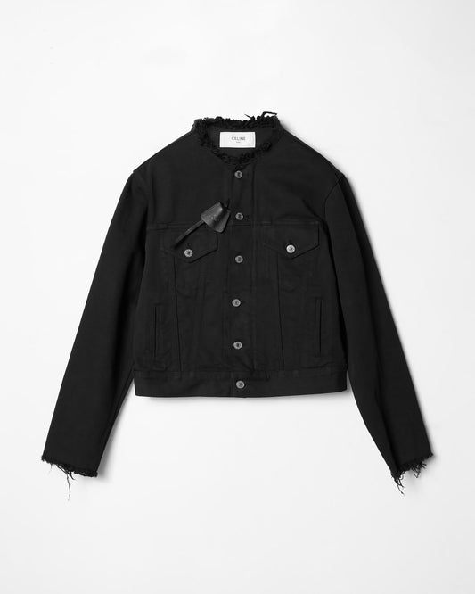 Celine Jacket Frayed-Edge - Black